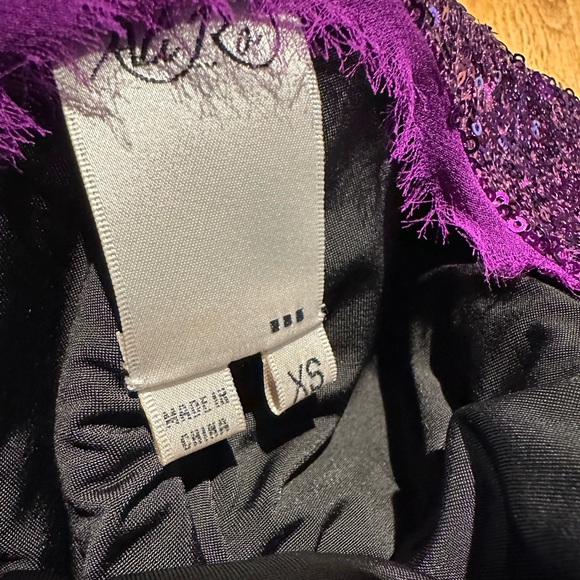 Purple Sequin Cocktail Dress - Picture 2 of 3